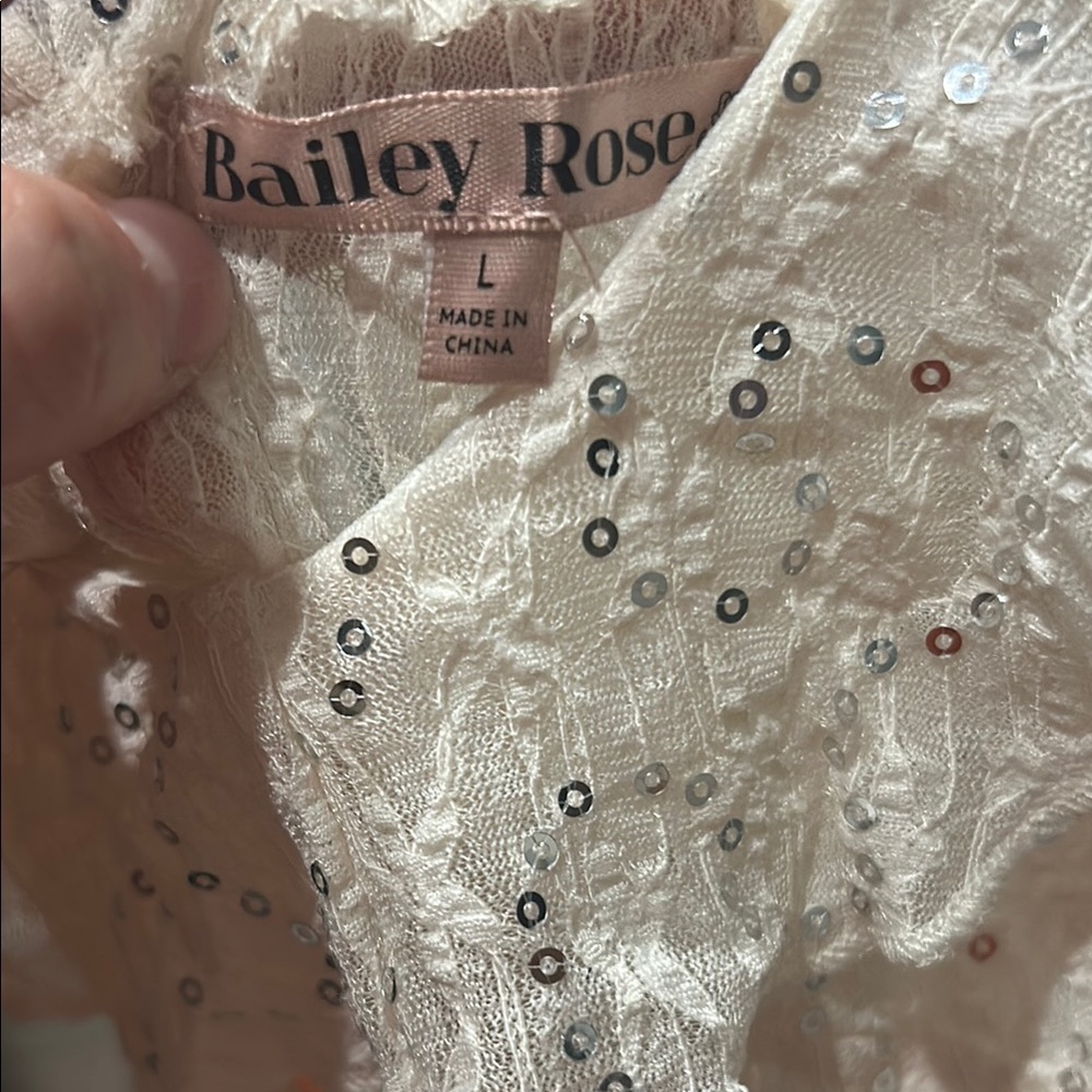 White Lace Ruffle Dress - Picture 4 of 7